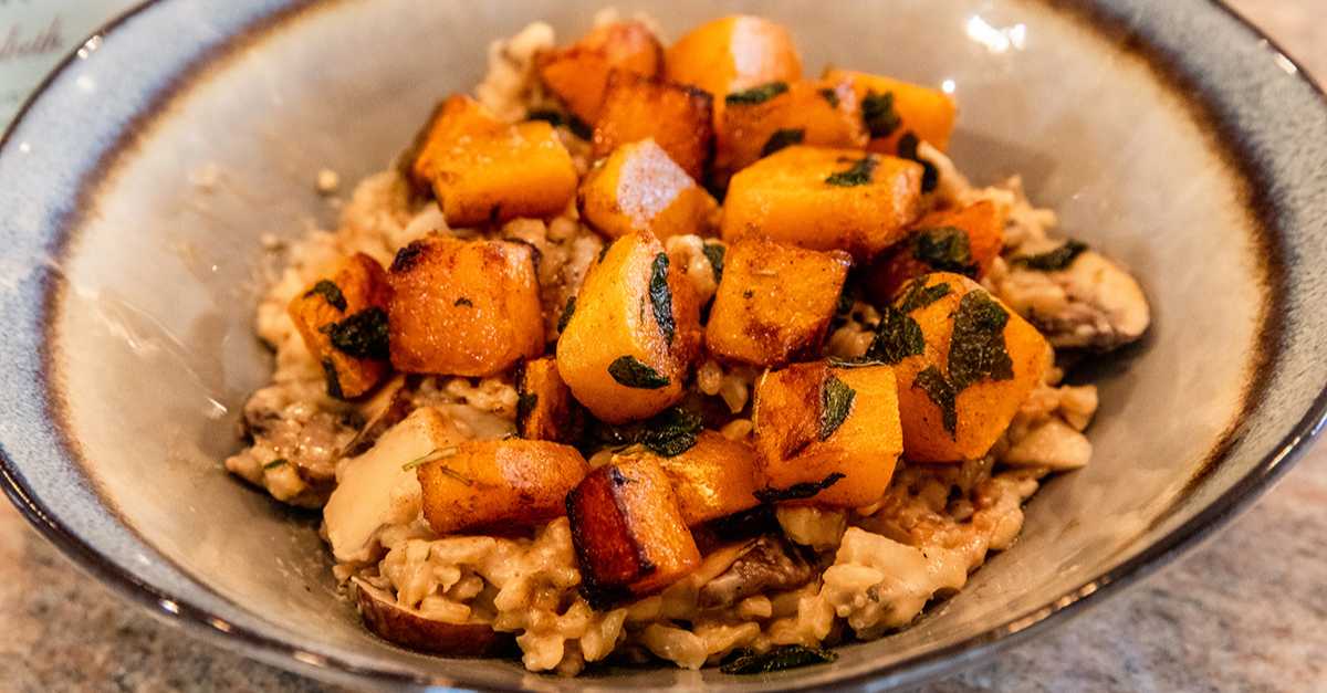 Butternut Squash and Mushroom Risotto Pairing with Pinot Noir